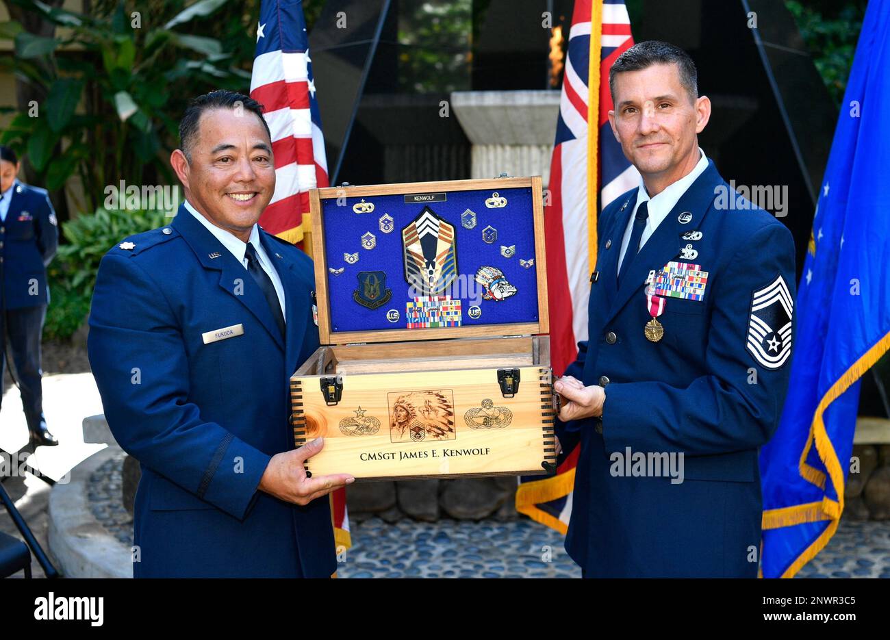 Chief Master Sgt. James Kenwolf retired on Feb. 5, 2023 at Joint Base