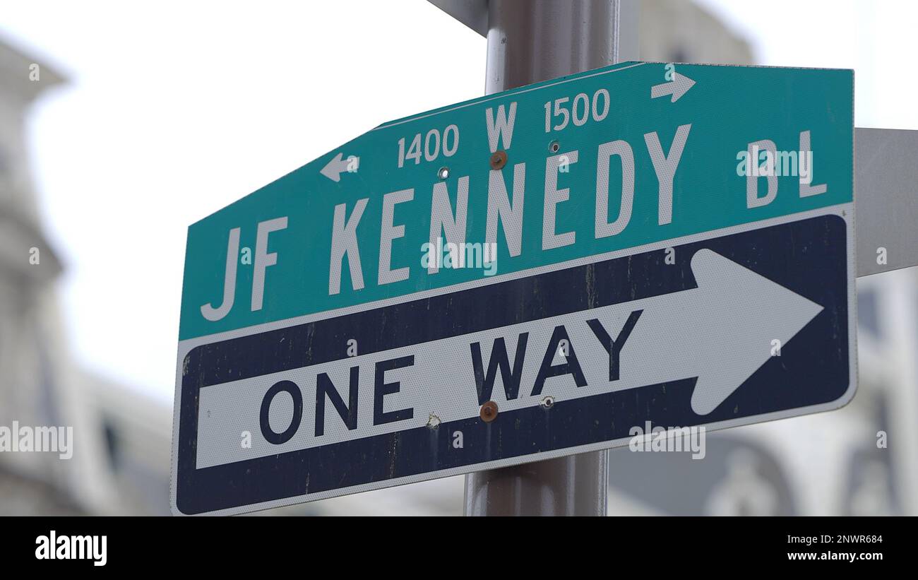 John F Kennedy Boulevard in Philadelphia street photography Stock