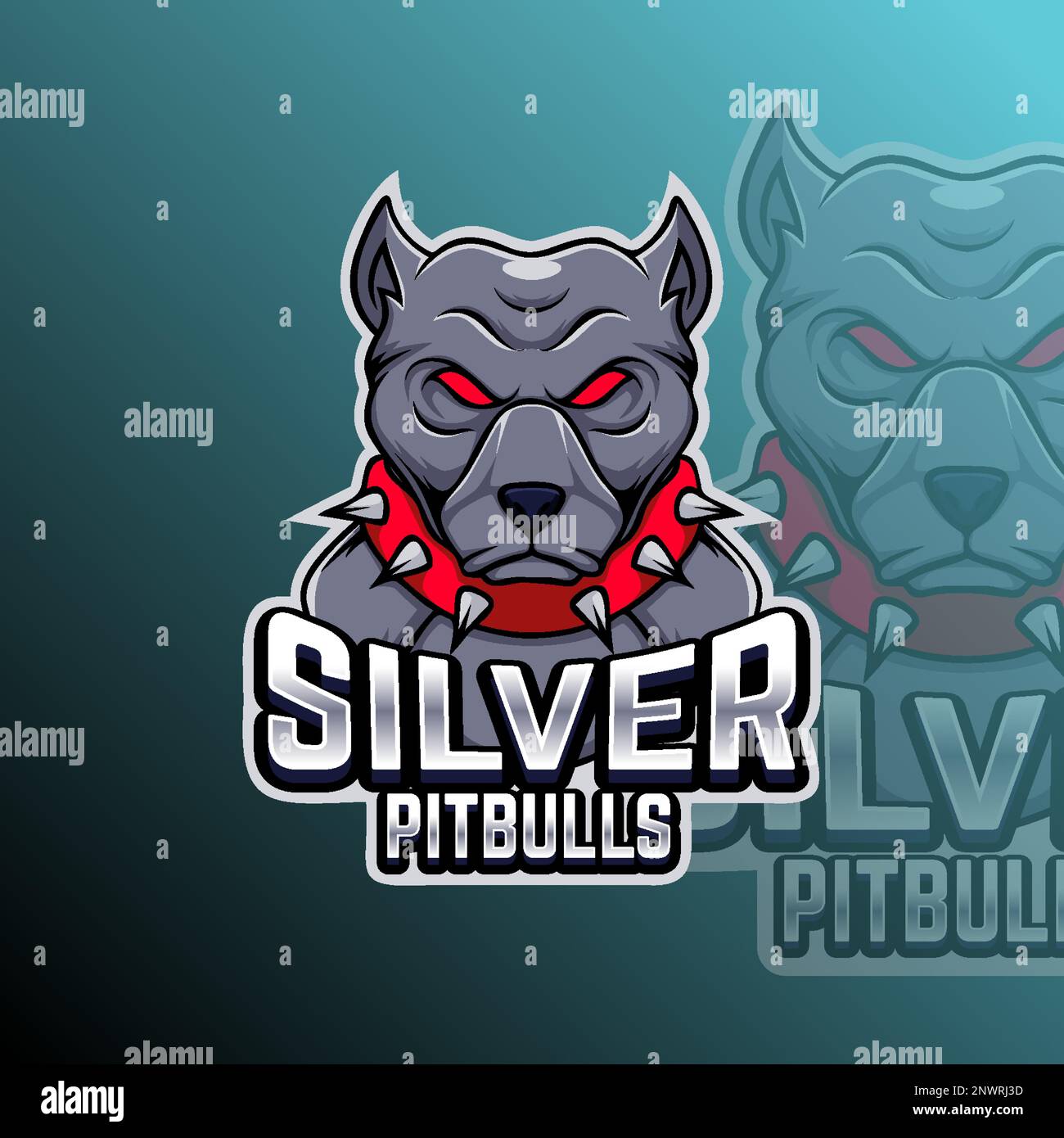 Silver Pitbulls Animal Mascot Sport Club Team Badge Stock Vector Image &  Art - Alamy