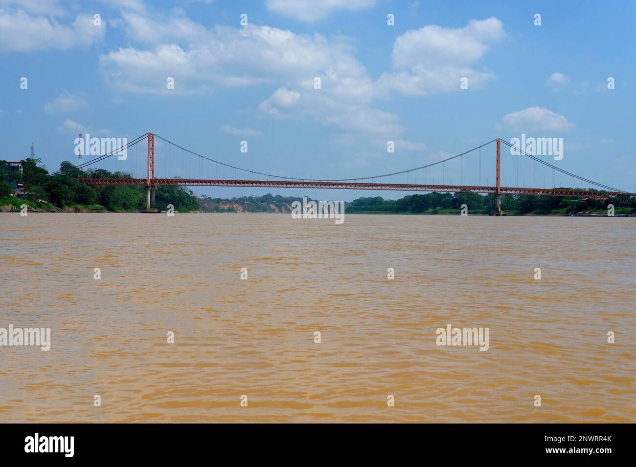 Bridge over the Madre de Dios River, Puerto Maldonado, Peru Stock Photo