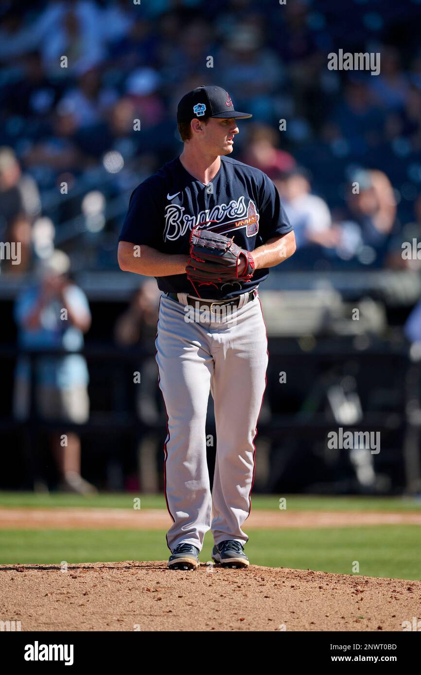 Atlanta Braves pitcher Blake Burkhalter (86) during a spring training