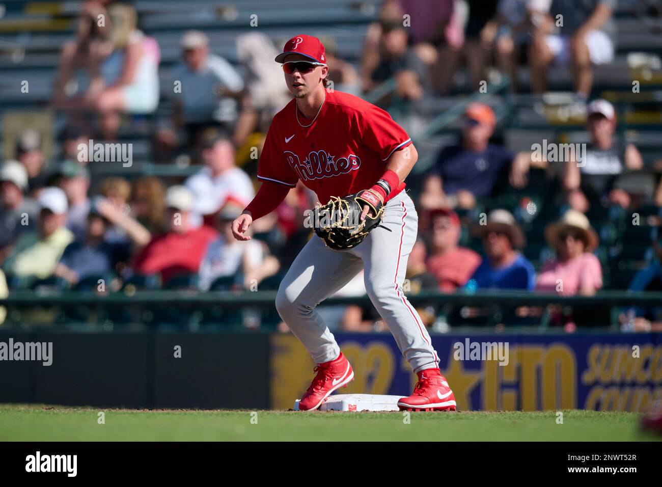 Philadelphia Phillies first baseman Nick Podkul (17) during a spring