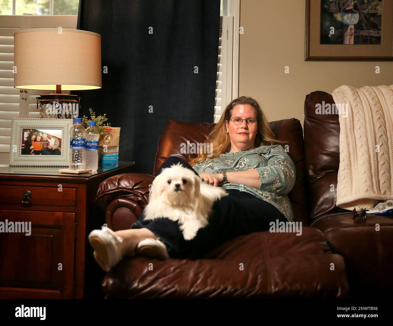 Becky spends much of her day in her recliner after a surgical procedure