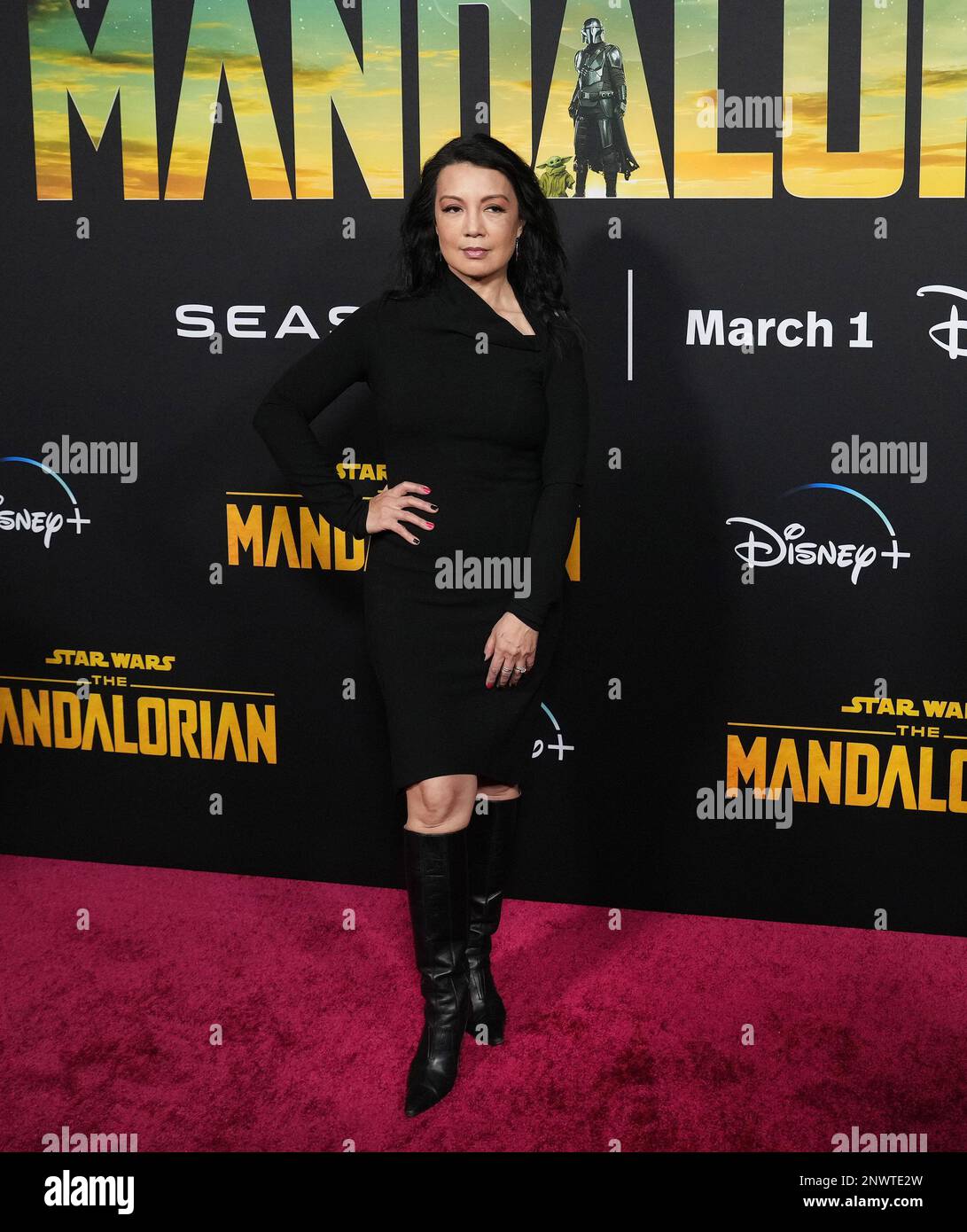 Hollywood, CA, February 28, 2023. MingNa Wen arrives at the Disney+