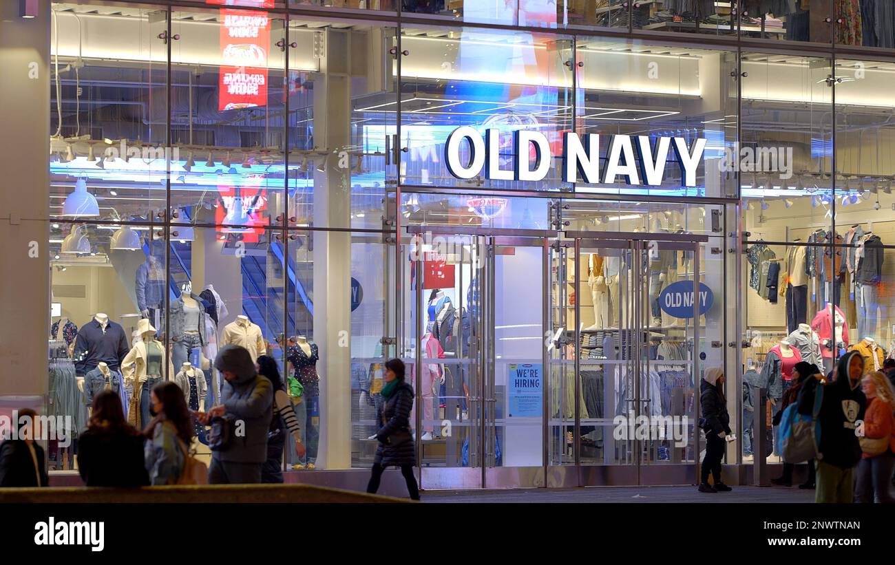 Old Navy store in New York - NEW YORK CITY, USA - FEBRUARY 14, 2023 Stock Photo