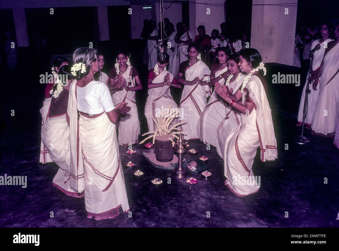 Thiruvathira or Thiruvathirai kali, traditional dance of Kerala, India