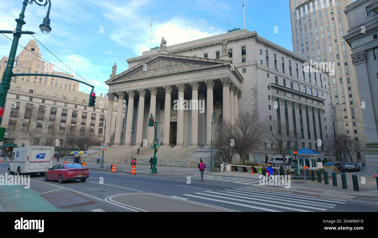 Supreme Court in New York - NEW YORK, USA - FEBRUARY 14, 2023 Stock Photo