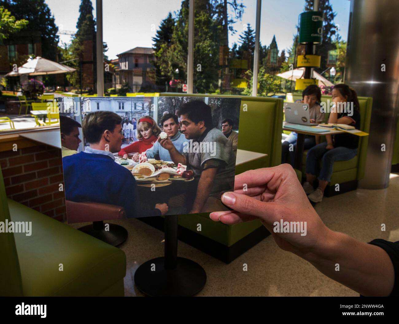 In this July 27, 2018 photo, a photograph frm the movie "Animal House