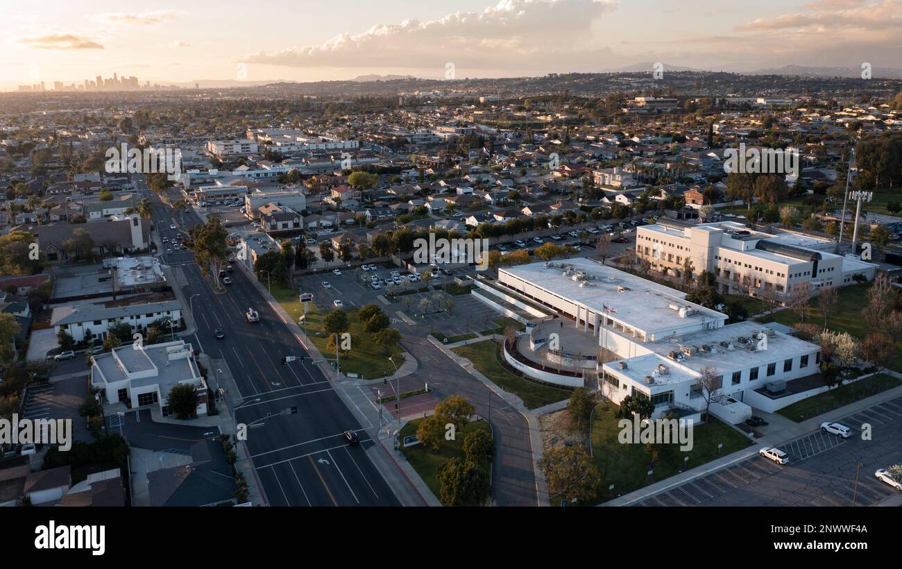 Montebello, California, USA February 2, 2023 Sunlight shines on the
