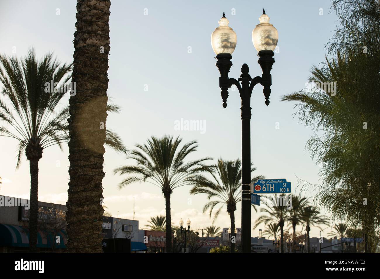 Montebello, California, USA February 2, 2023 Afternoon sunlight