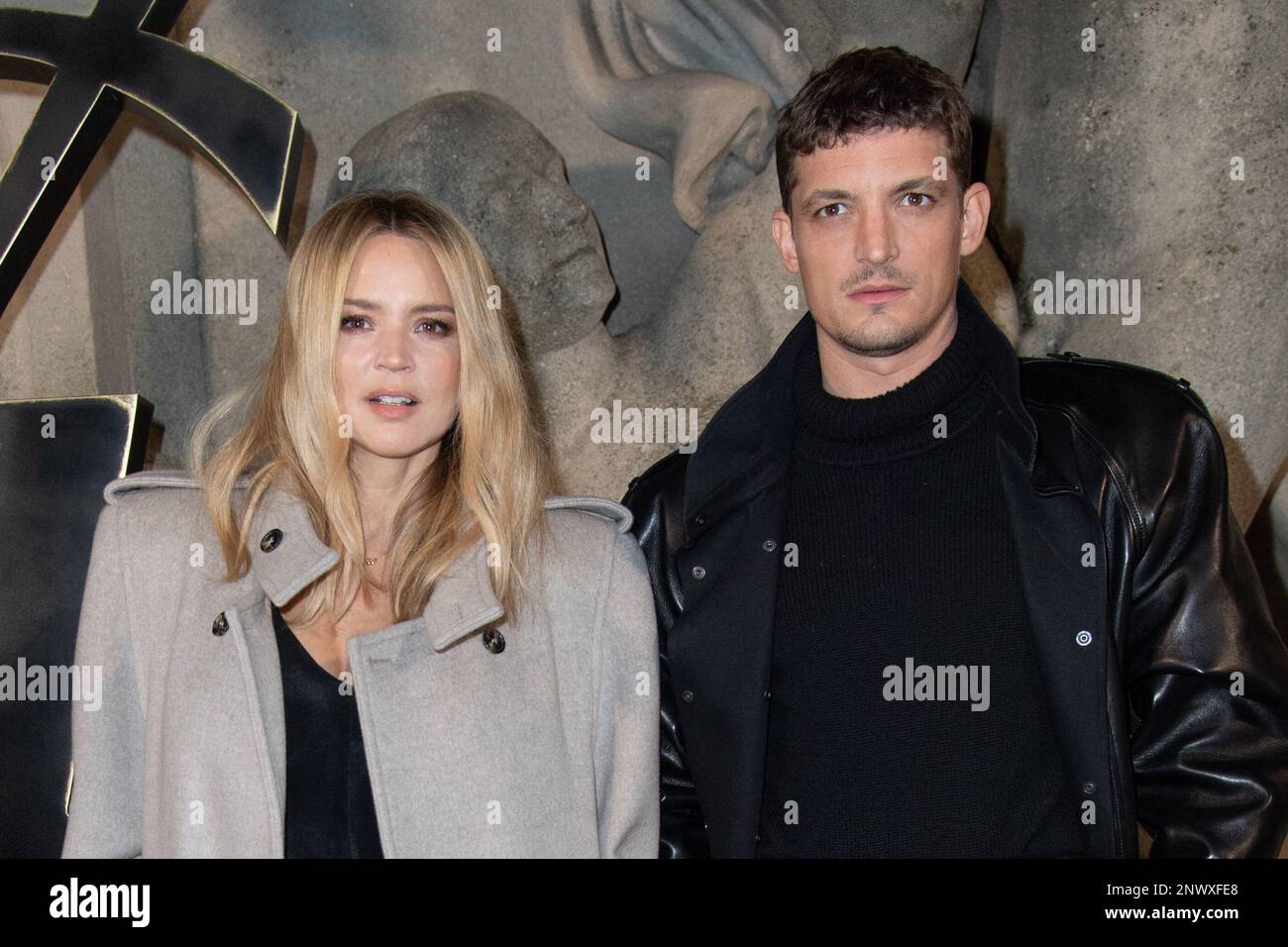 Virginie Efira and Niels Schneider attending the Saint Laurent