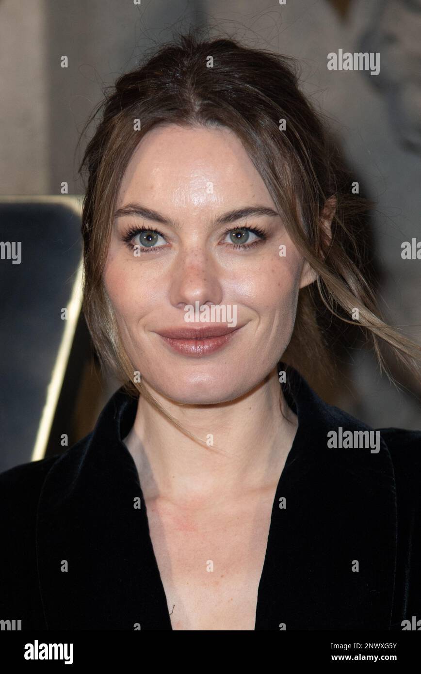 Camille Rowe attending the Saint Laurent Womenswear Fall Winter 2023