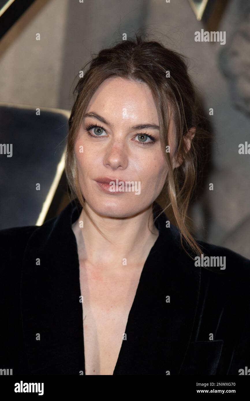 Camille Rowe attending the Saint Laurent Womenswear Fall Winter 2023