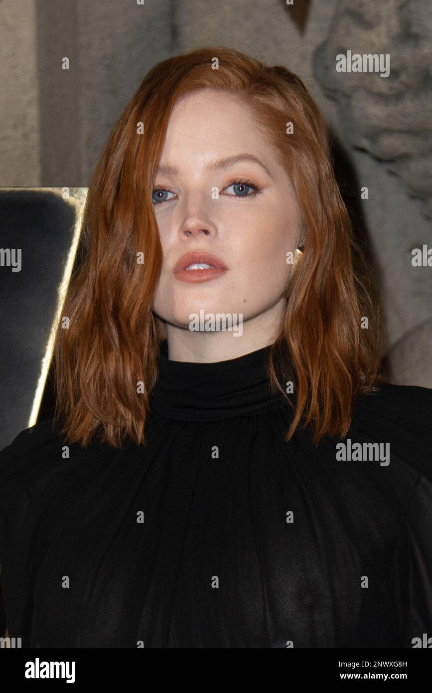 Ellie Bamber attending the Saint Laurent Womenswear Fall Winter 2023