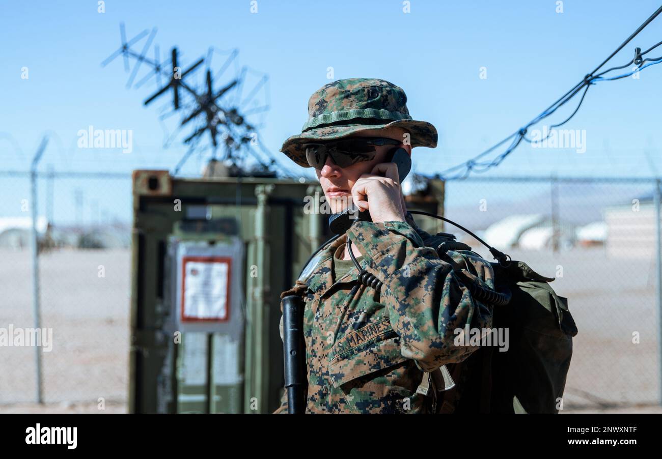 U.S. Marine Corps Pfc. Donovan Tapp, a radio transmissions operator