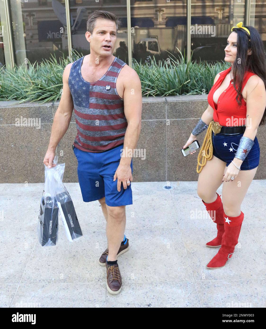 Photo by zz/GOTPAP/STAR MAX/IPx 2018 7/20/18 Casper Van Dien and his wife Jennifer Wenger are