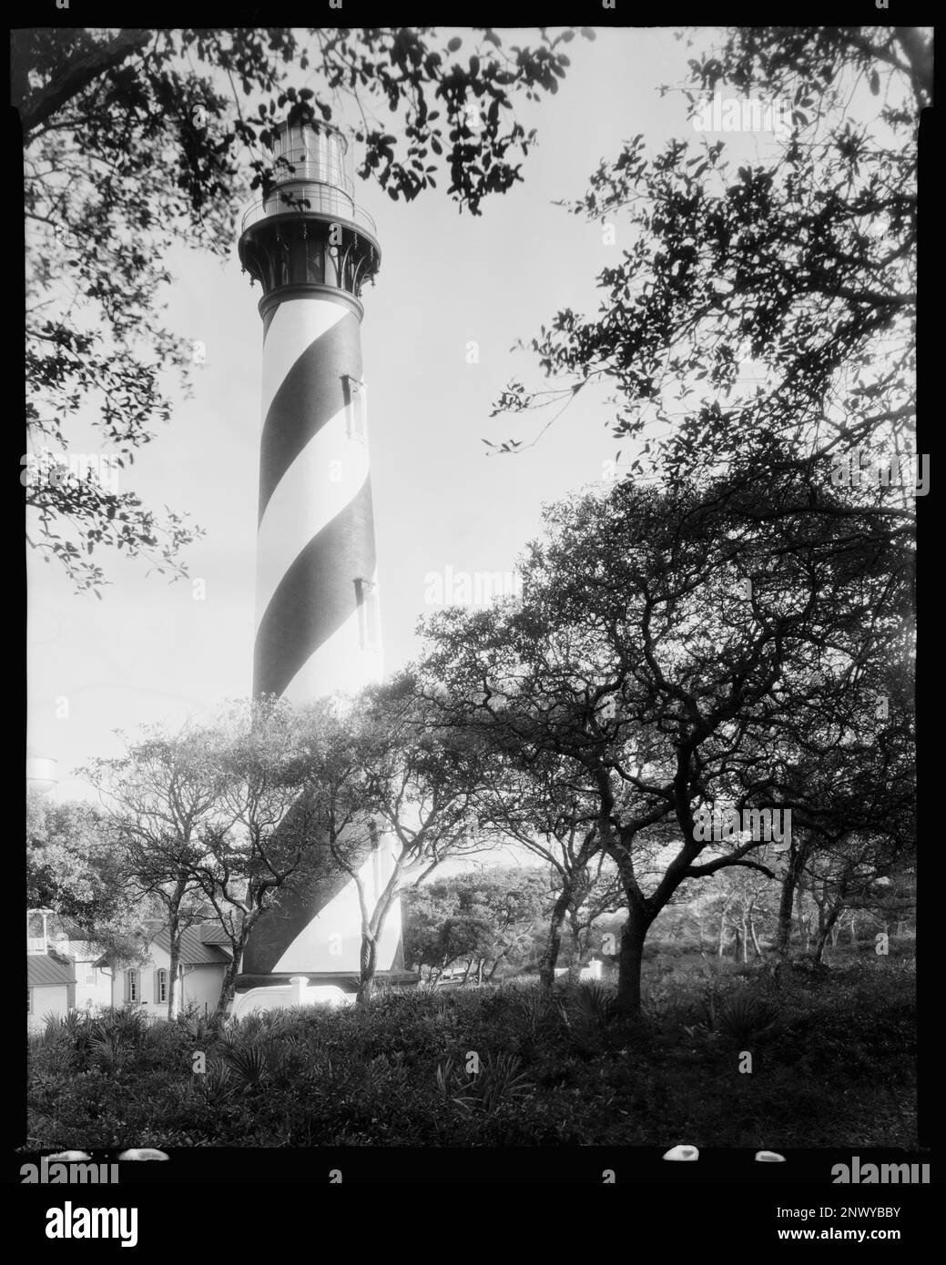 Light House, St. Augustine, St. Johns County, Florida. Carnegie Survey of the Architecture of the South. United States, Florida, St. Johns County, St. Augustine,  Lighthouses. Stock Photo