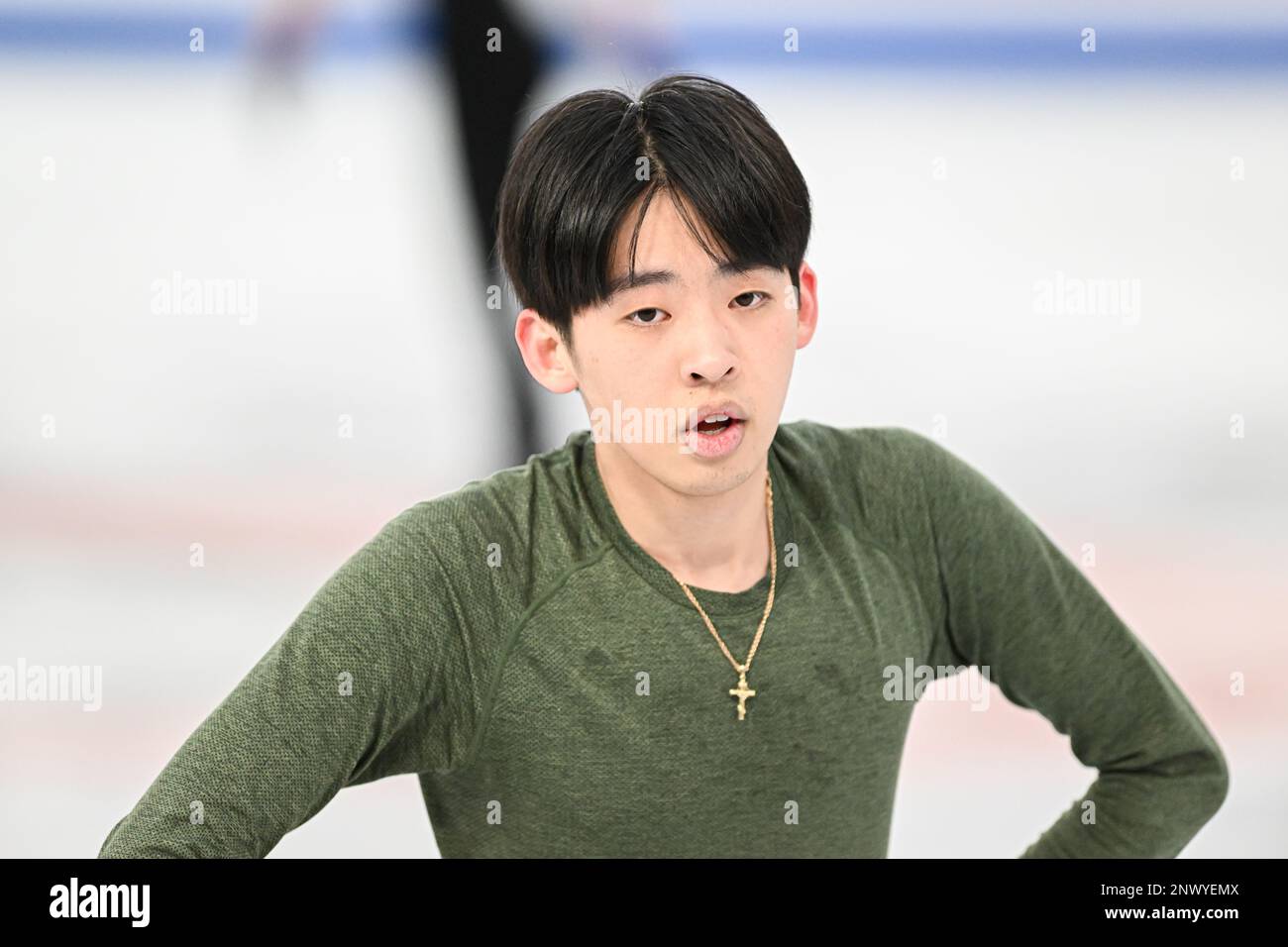 Heung Lai ZHAO (HKG), during Men Practice, at the ISU World Junior