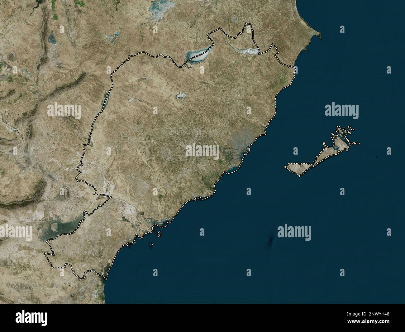 Sfax, governorate of Tunisia. High resolution satellite map Stock Photo