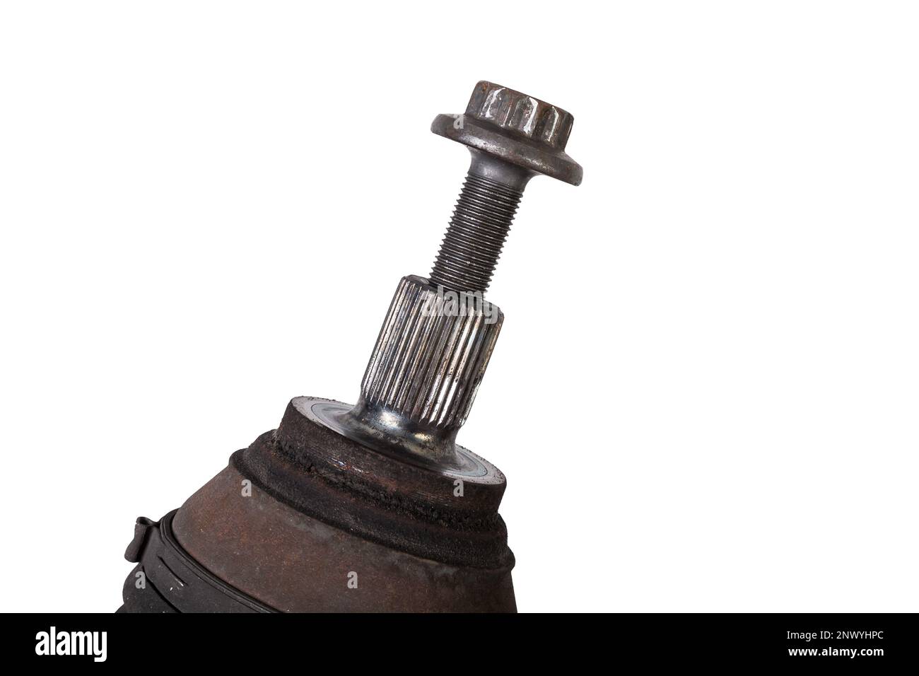 Car spare part wheel drive cv joint on white isolated background