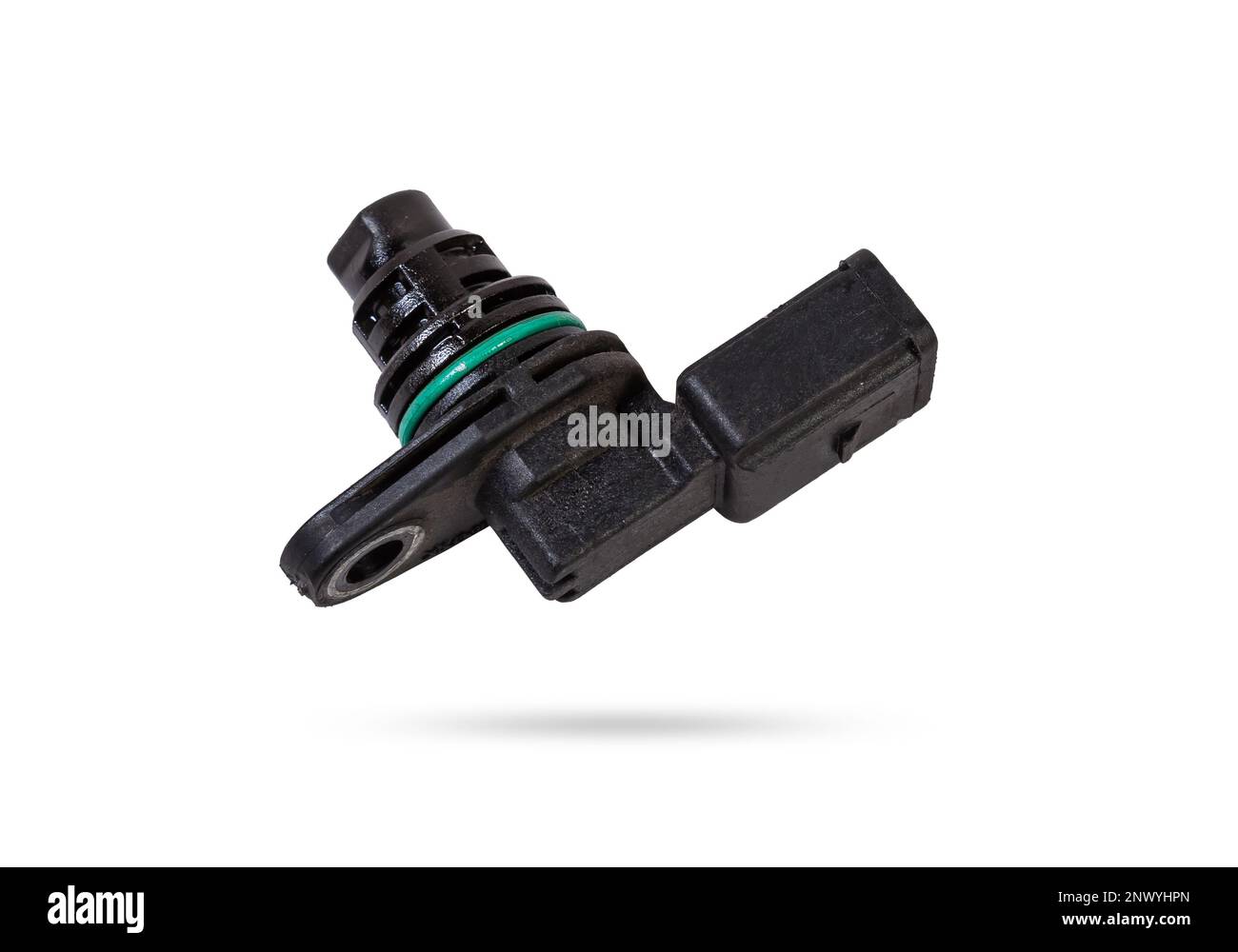 Electromagnetic crankshaft position sensor of a car engine in the hands ...