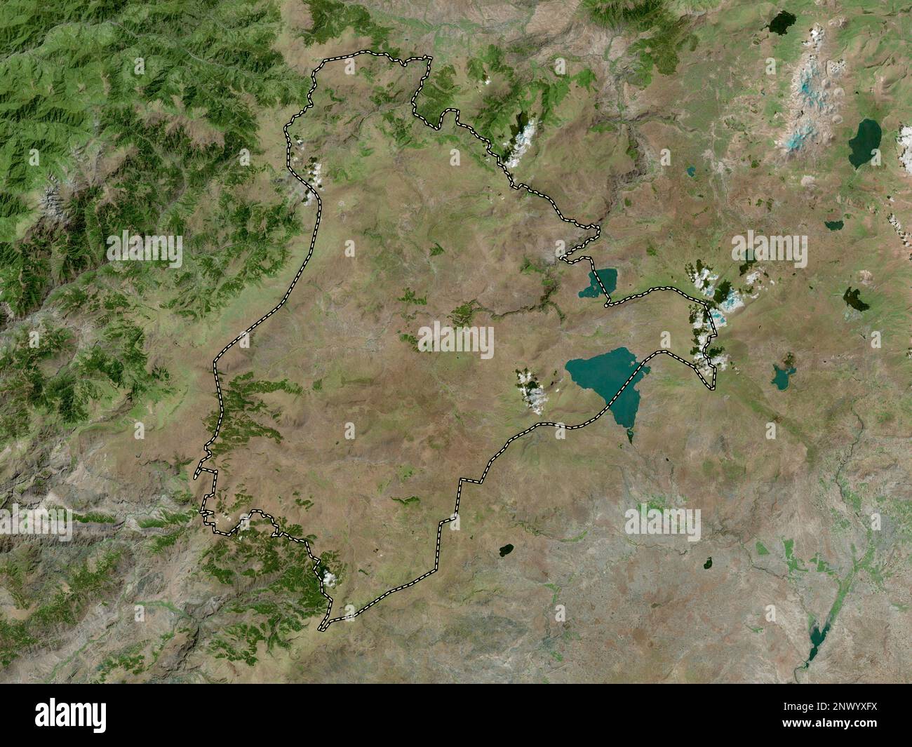 Ardahan, province of Turkiye. High resolution satellite map Stock Photo