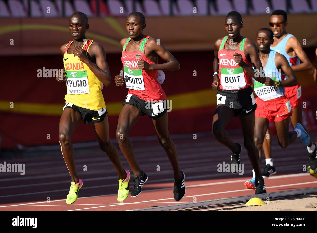 Ken Boit Jacob Kiplimo (ETH), Rhonex Kipruto (KEN) and Solomon Boit (KEN) lead ...