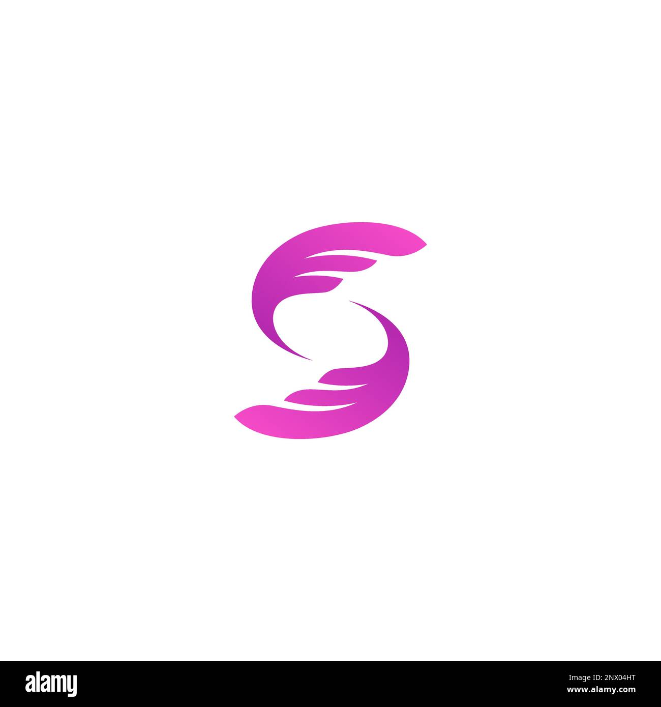 S Wing Logo design. Wing Icon Vector Stock Vector