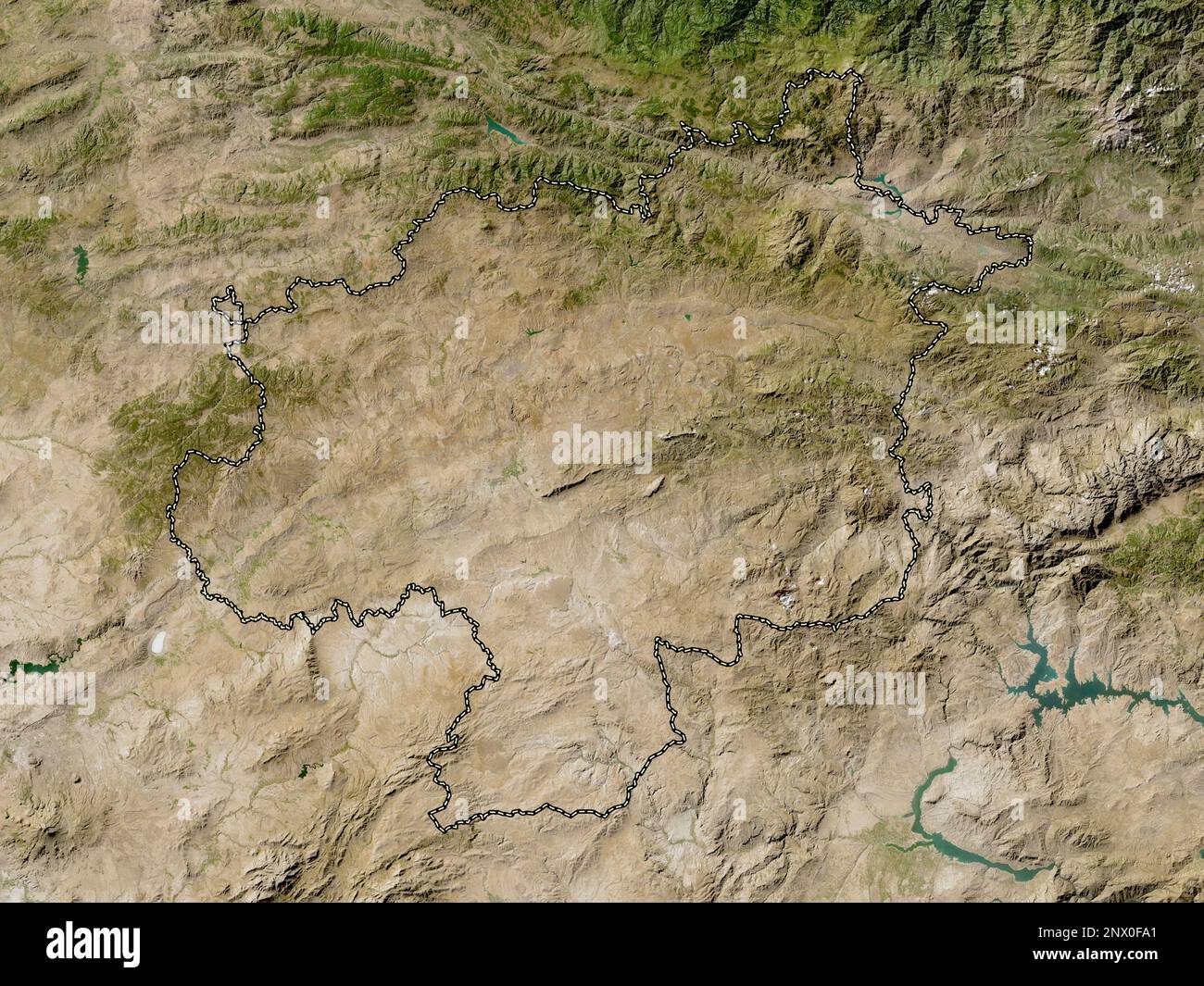Sivas, province of Turkiye. Low resolution satellite map Stock Photo