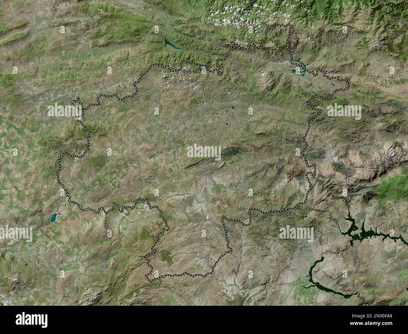 Sivas, province of Turkiye. High resolution satellite map Stock Photo