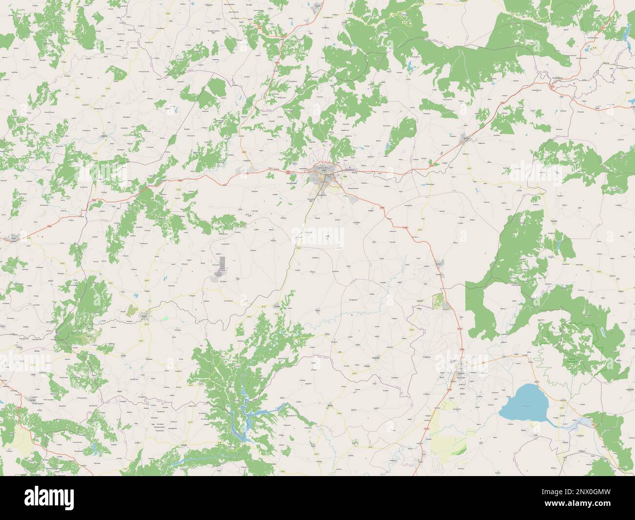 Usak, province of Turkiye. Open Street Map Stock Photo - Alamy