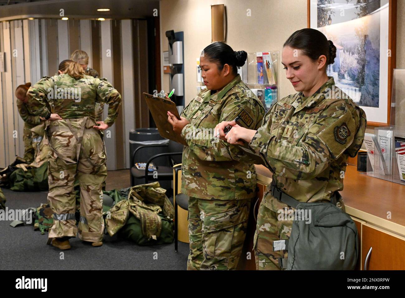 Tech. Sgt. Maluisa Dixon and 2nd Lt. Mallory Fichera, exercise