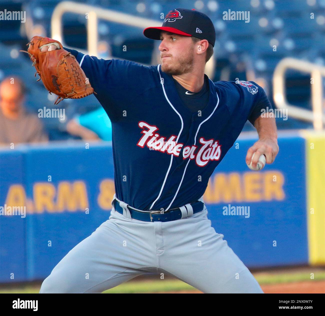 July 2, 2018 - Trenton, New Jersey, U.S - JHALAN JACKSON of the Trenton  Thunder in the game vs. the New Hampshire Fisher Cats at ARM & HAMMER Park.  (Credit Image: ©