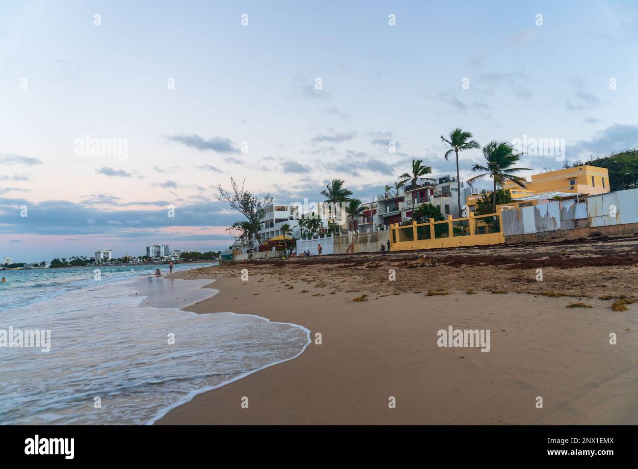 Beautiful Sunset at Ocean park beach in San Juan Puerto Rico Stock ...