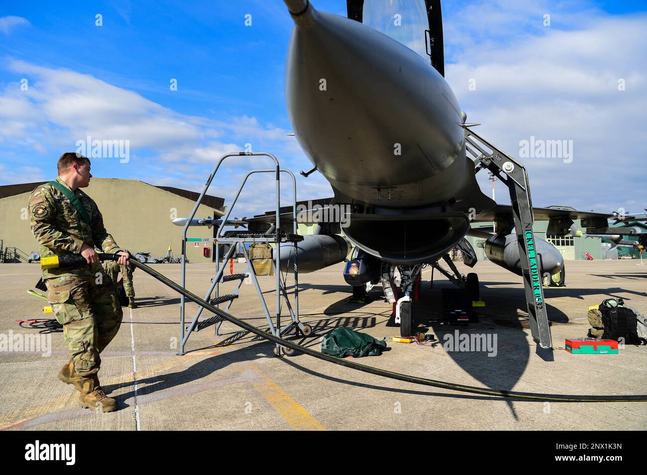 U.S. Air Force Senior Airman Nicholas Holland, 555th Fighter Generation ...