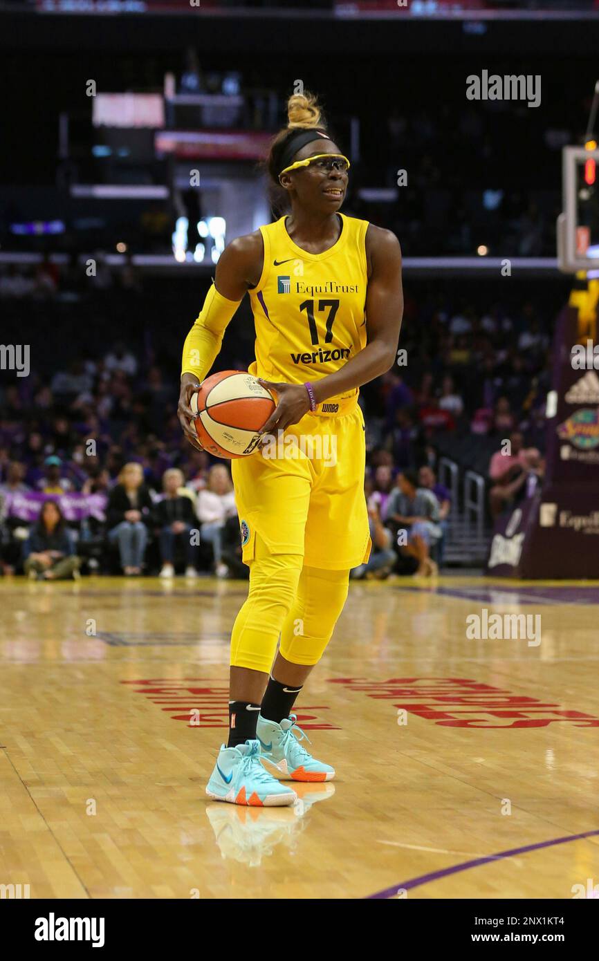 LOS ANGELES, CA JUNE 24 Los Angeles Sparks forward Essence Carson (17) during a WNBA game