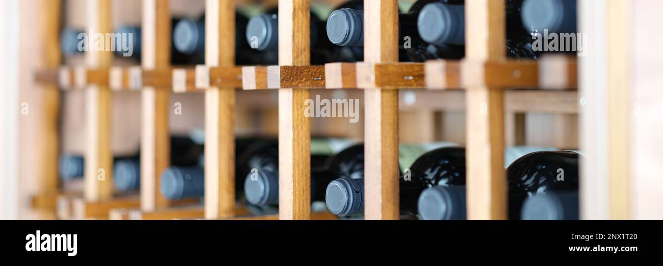 Row wine bottles home hi-res stock photography and images - Alamy