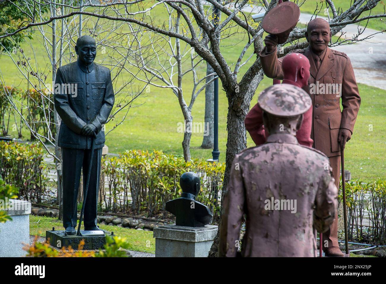 Taoyuan, China. 01st Mar, 2023. Chiang Kai-shek statues displayed at ...