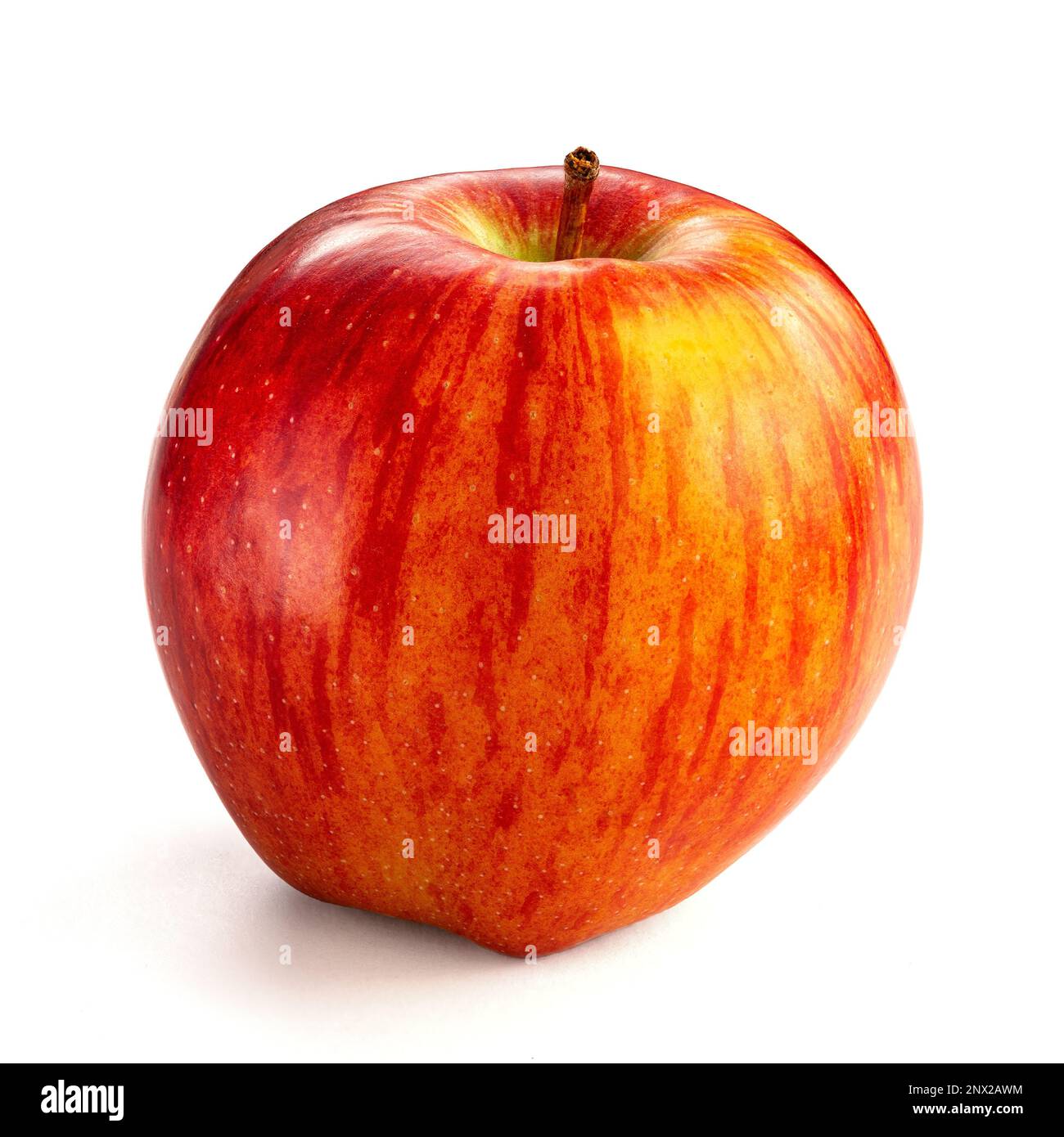 A Red and Yellow Apple Isolated on A White Background Stock Photo - Alamy
