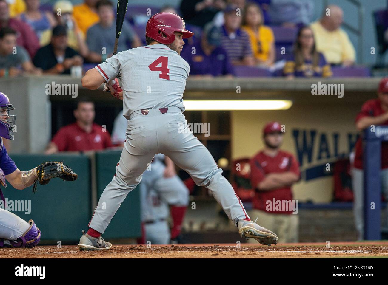 BATON ROUGE, LA MAY 12 Alabama Crimson Tide outfielder Joe Breaux (4