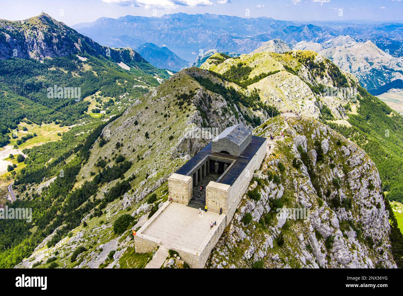 Montenegro. Lovcen National Park. Mausoleum of Negosh on Mount Lovcen ...