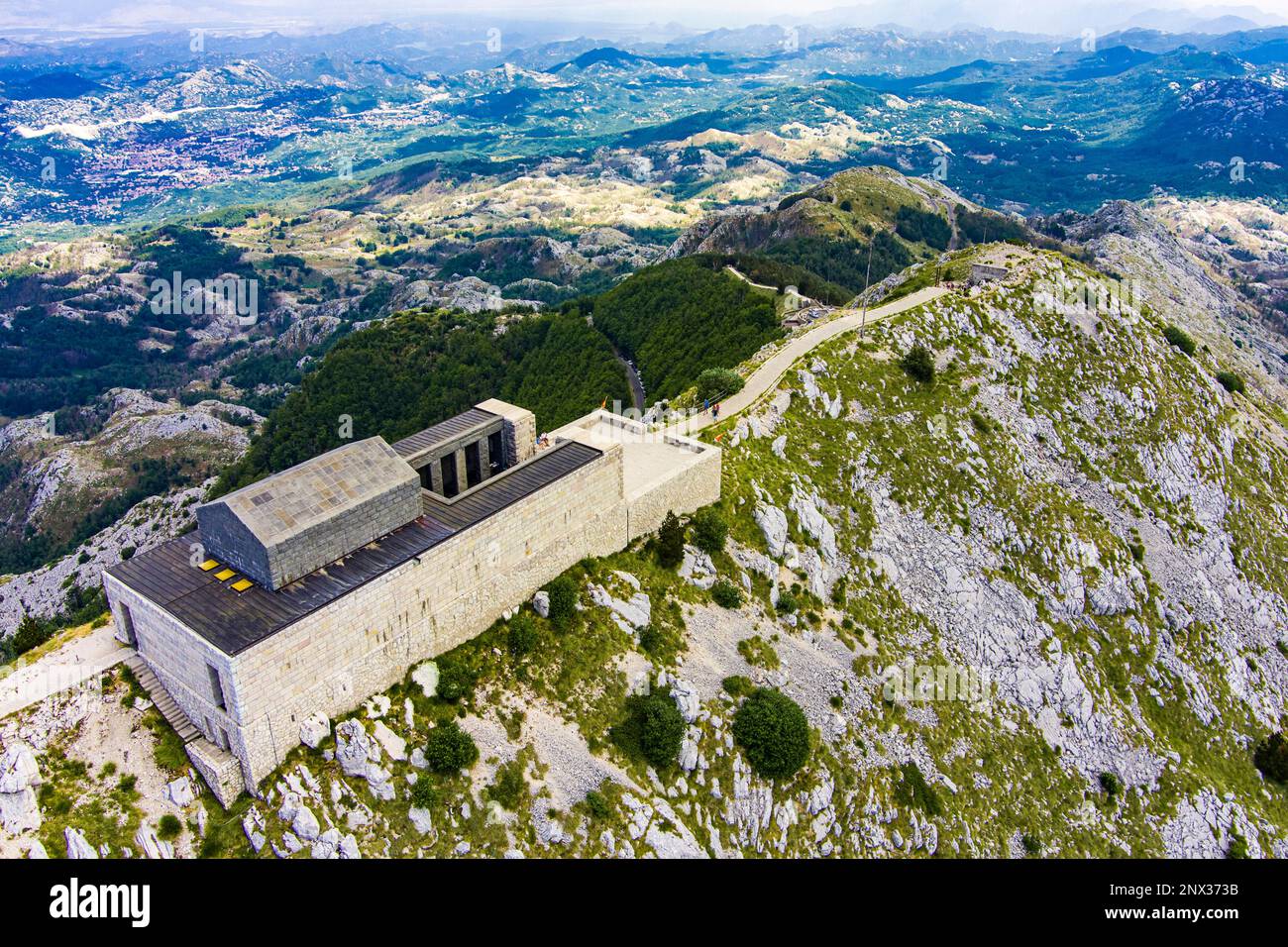 Montenegro. Lovcen National Park. Mausoleum of Negosh on Mount Lovcen ...