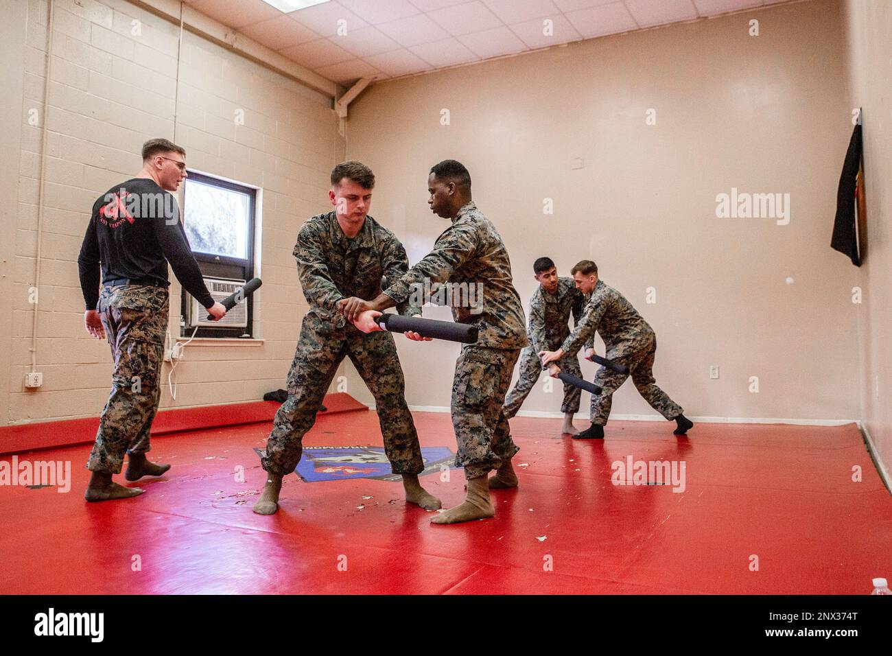 U.S. Marines from various units practice static weapon of opportunity
