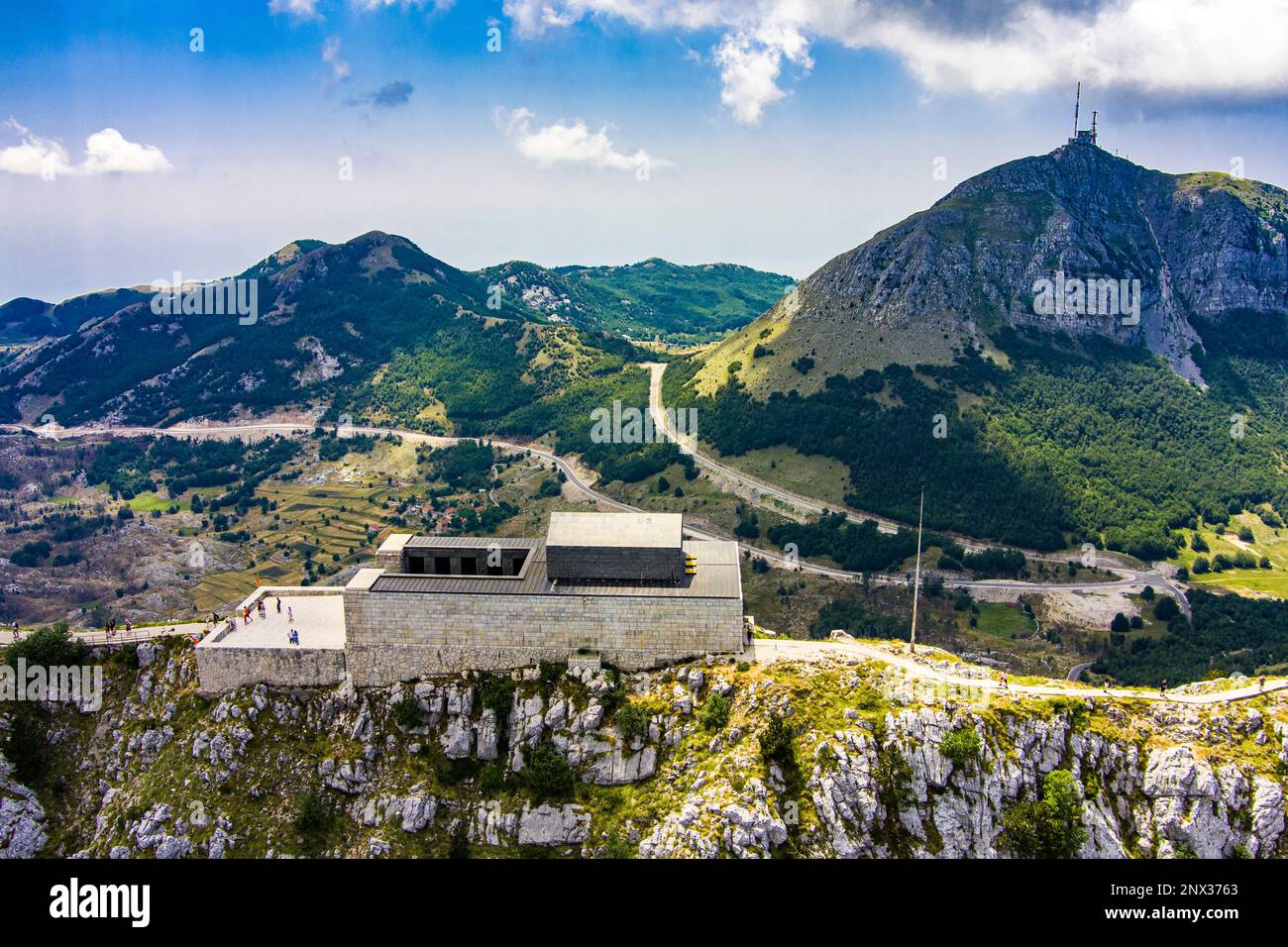 Montenegro. Lovcen National Park. Mausoleum of Negosh on Mount Lovcen ...