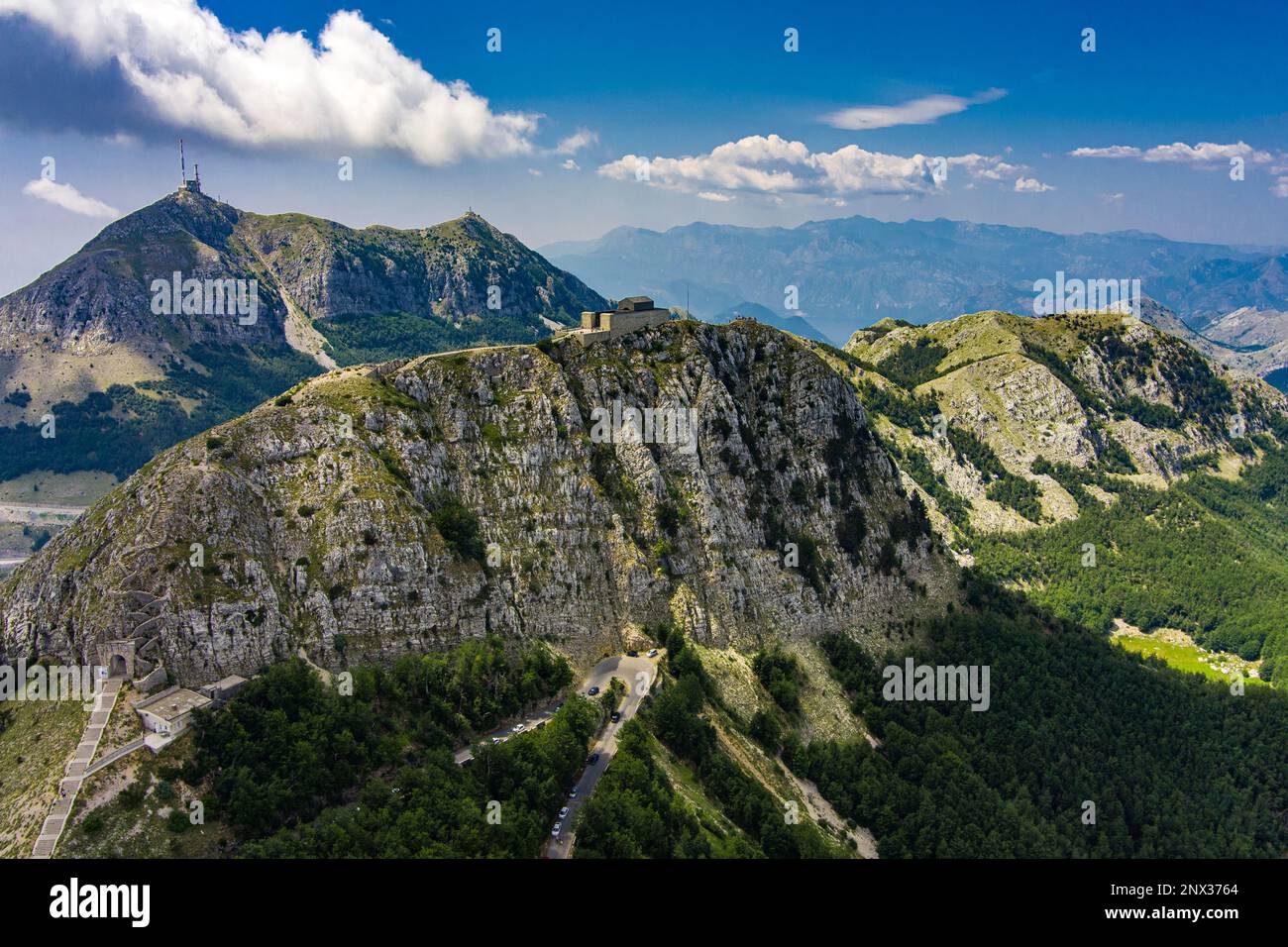 Montenegro. Lovcen National Park. Mount Lovcen. Drone. Aerial view ...