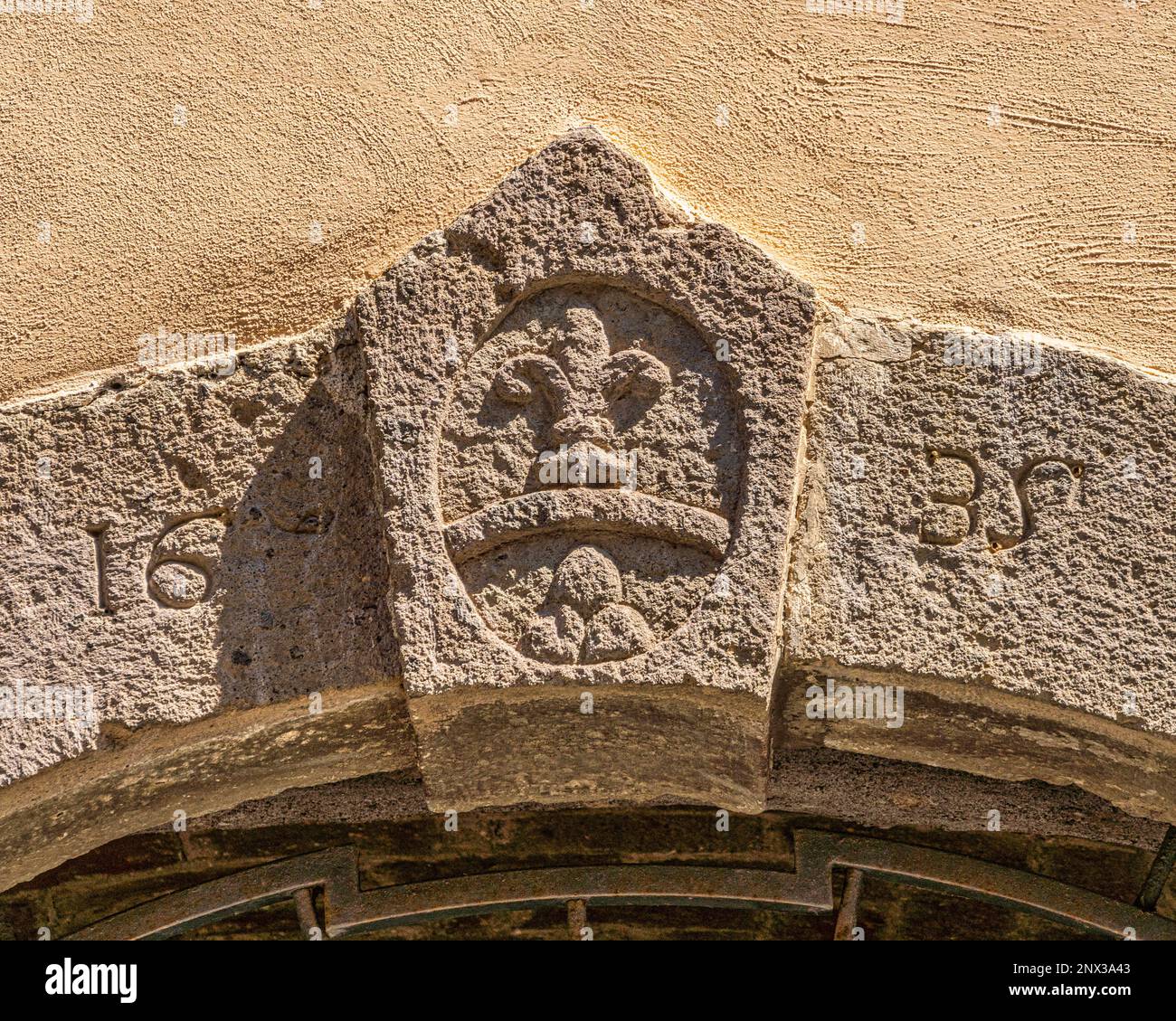 Architectural details of the medieval palaces of the ancient Etruscan 
