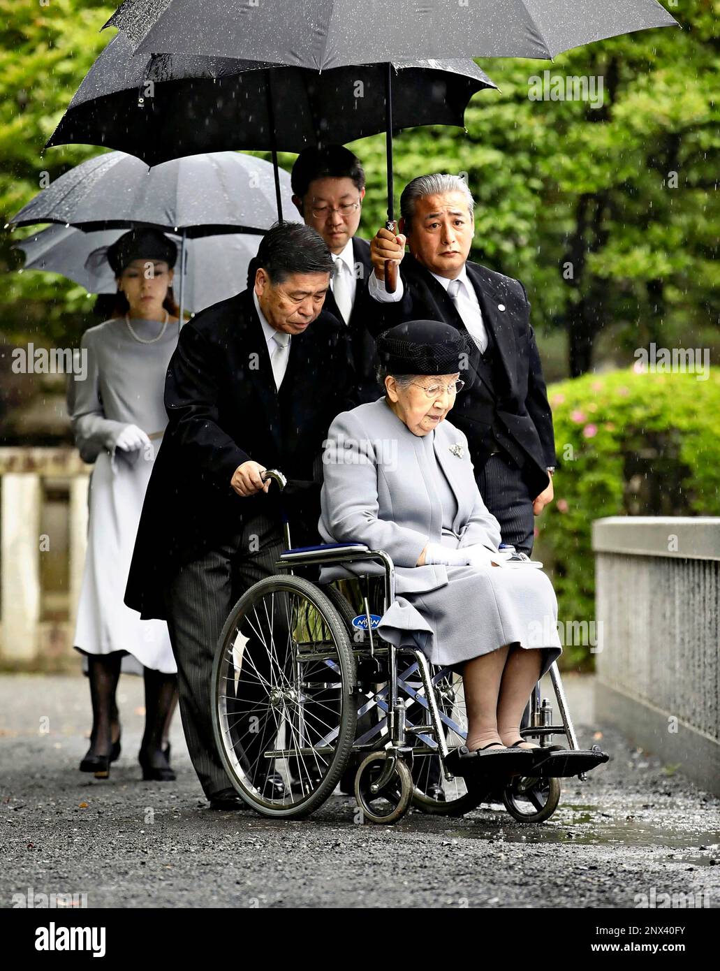 Princess Yuriko of Mikasa attends her son the late Prince Tomohito of ...