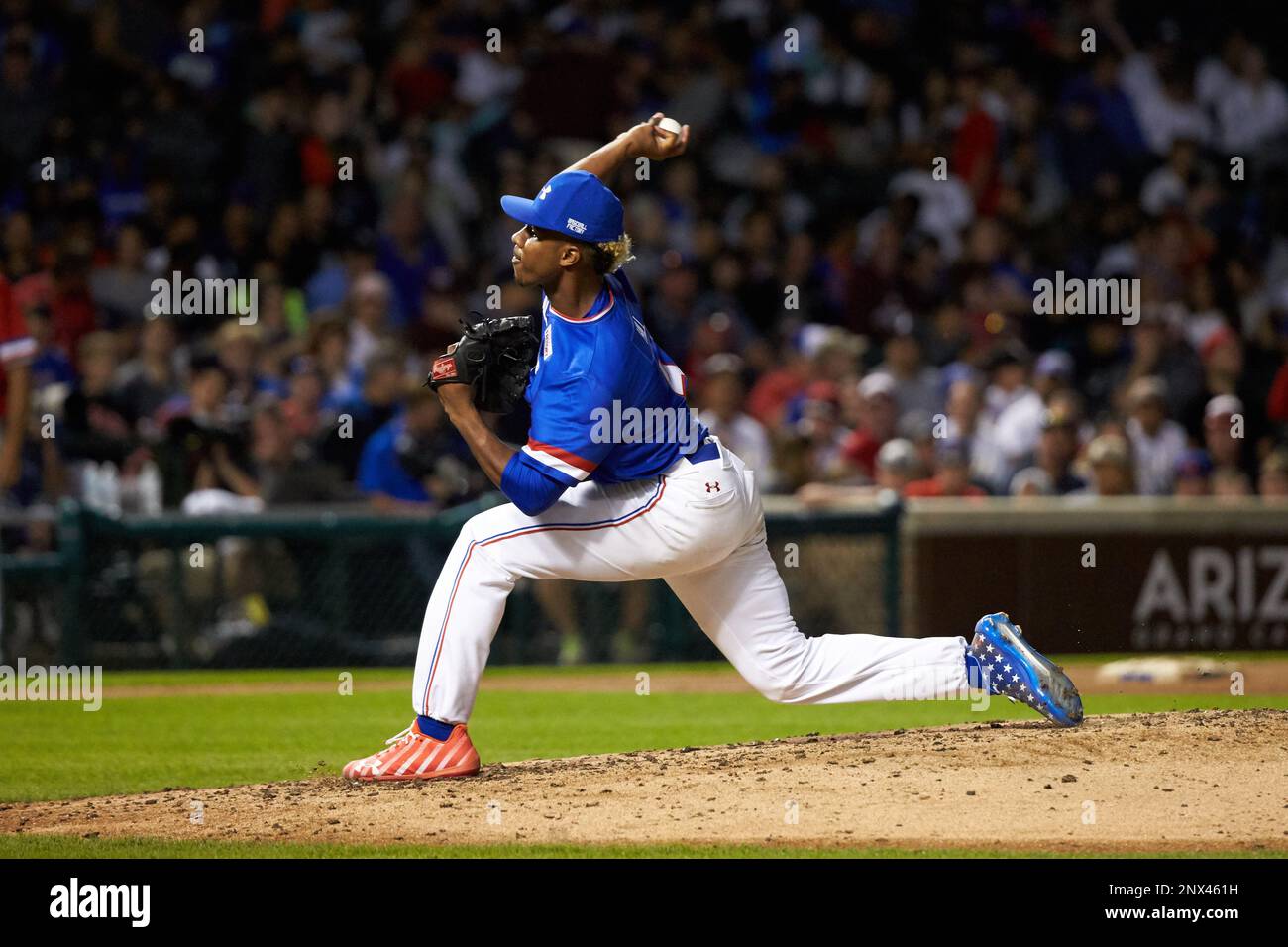 Jaden Hill (4) of Ashdown High School in Ashdown, Arizona during the