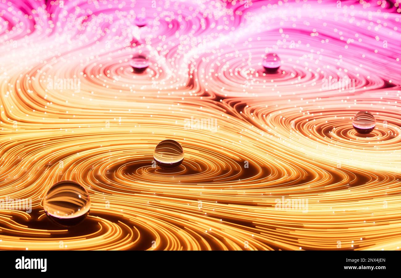 Abstract curve geometry flowing particles hi-res stock photography and ...