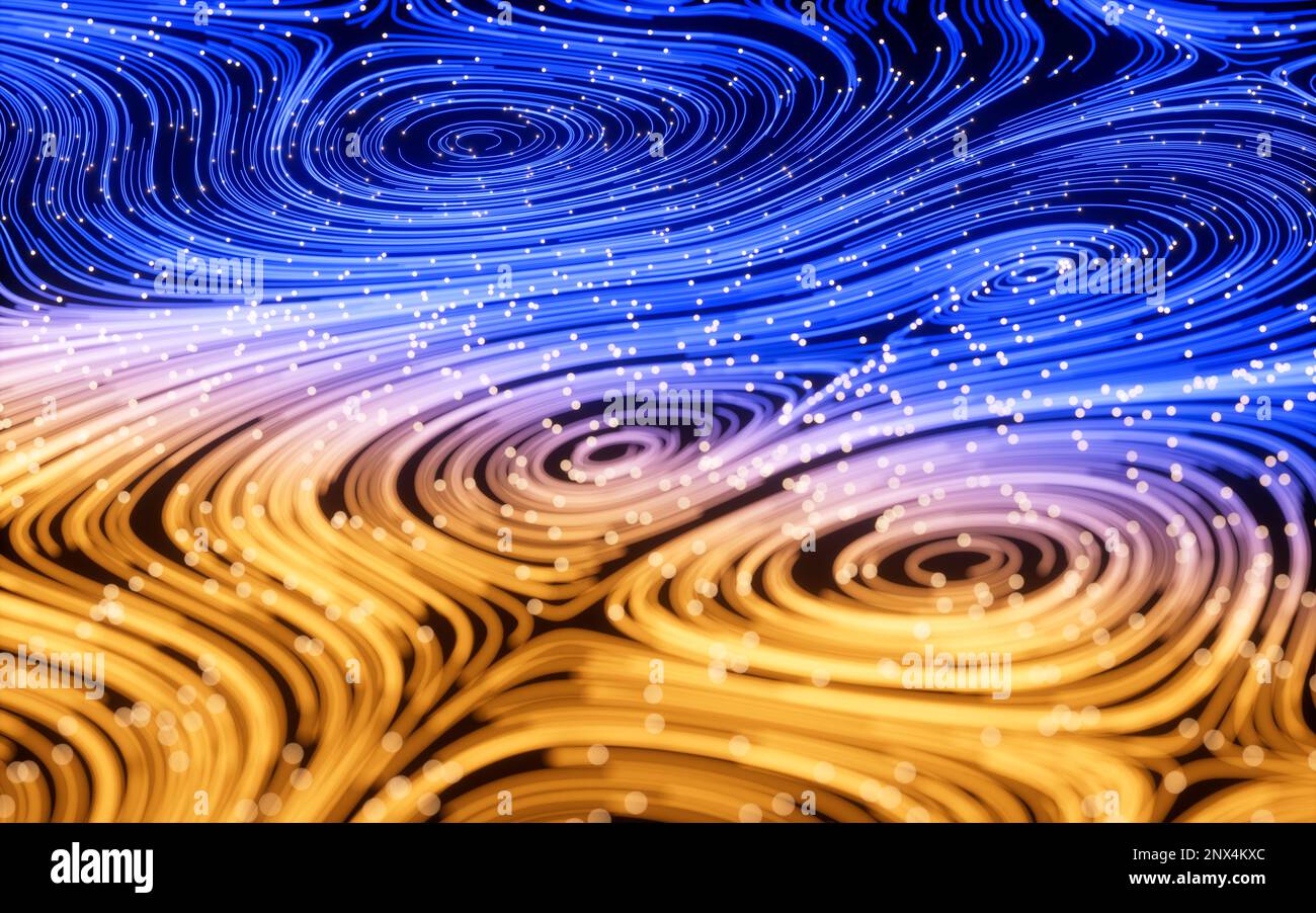 Abstract curve geometry flowing particles hi-res stock photography and ...